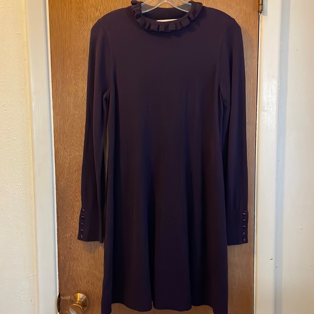 Loft Sweater Dress Sz M Deep Plum Purple